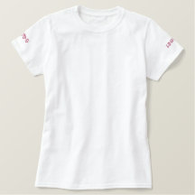 ホットピンクかわいらし：和布刺繍Tシャツ