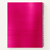 ホットピンクきらめくグラデーションフォイルスケッチ ノートブック (裏面)
