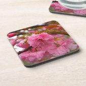 ホットピンクさくらんぼ花 コースター (左側)