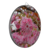 ホットピンクさくらんぼ花 ダーツボード (正面左)