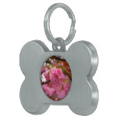 ホットピンクさくらんぼ花 ペットネームタグ (正面右)