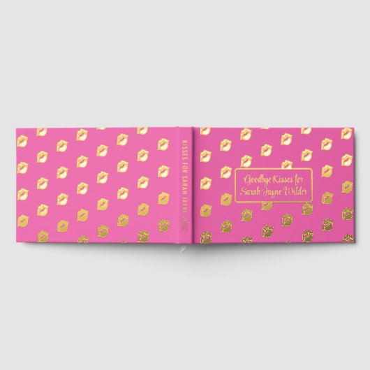 ホットピンクさよならキスフォイルゲストブック ゲストブック (全面)