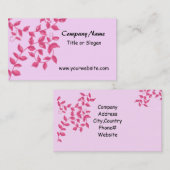 ホットピンクつる植物 名刺 (正面/裏面)