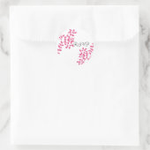 ホットピンクつる植物RSVP ラウンドシール (バッグ)