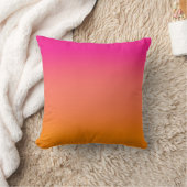 ホットピンクとオレンジのカラーブレンド クッション (ブランケット)