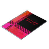 ホットピンクとオレンジのスパイラルフォトノートブック ノートブック (左側)