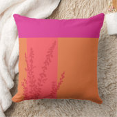 ホットピンクとオレンジの緑離れ色のブロック クッション (ブランケット)