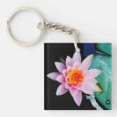 ホットピンクとオレンジの蓮のスイレン キーホルダー (正面)