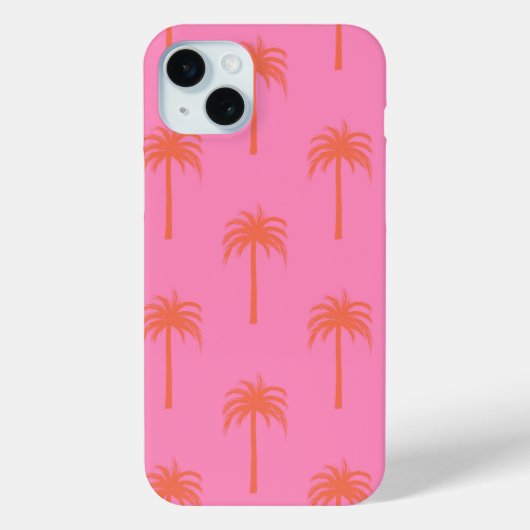 ホットピンクとオレンジパームツリーフォンケース Case-Mate iPhoneケース (裏面)