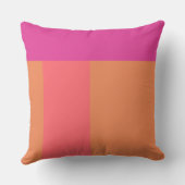 ホットピンクとオレンジ色のブロック アウトドアクッション (裏面)