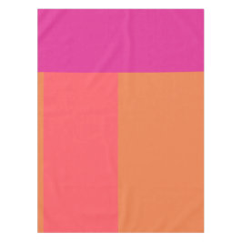 ホットピンクとオレンジ色のブロック テーブルクロス