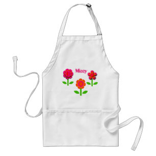 ホットピンクとオレンジ色の花 スタンダードエプロン