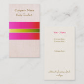 ホットピンクとガーリー美しいコンサフェミニンンタント 名刺 (正面/裏面)