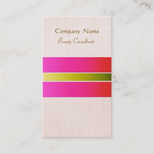 ホットピンクとガーリー美しいコンサフェミニンンタント 名刺 (正面)