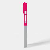 ホットピンクとグレーのカラーブロック Case-Mate iPhoneケース (裏面 / 左)