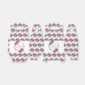 ホットピンクとシルバーの花エレガントの誕生日 フェイバーボックス (折り畳みなし)