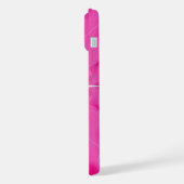ホットピンクとシルバー iPhoneケース (左側面)