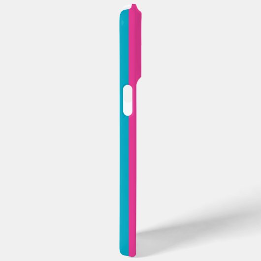 ホットピンクとターコイズのモノグラムストライプ Case-Mate iPhoneケース (裏面 / 右)