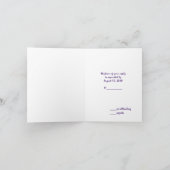 ホットピンクとターコイズスイート16誕生日RSVP 招待状 (内部)