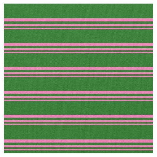 ホットピンクとダークグリーンの色のパターン ファブリック (クローズアップ)