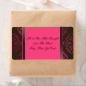 ホットピンクとチョコレートブラウン ラベル (インサイチュ)