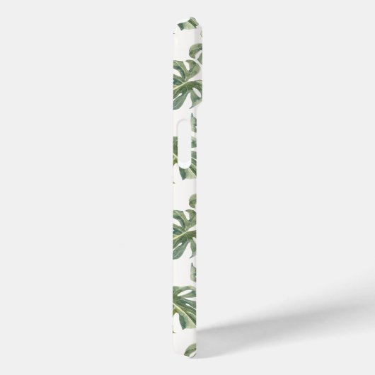 ホットピンクとトロピカルパームリーフ名前をカスタムする Case-Mate iPhoneケース (裏面 / 右)