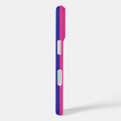 ホットピンクとネイビーブルーのモノグラムストライプ Case-Mate iPhoneケース (裏面 / 右)