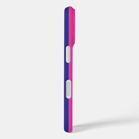 ホットピンクとネイビーブルーのモノグラムストライプ Case-Mate iPhoneケース (裏面 / 右)