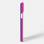 ホットピンクとネイビーブルーのモノグラムストライプ Case-Mate iPhoneケース (裏面 / 右)