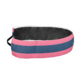 ホットピンクとネイビーモダングのストライプ名前つきラグビー アスレチックヘッドバンド (左)
