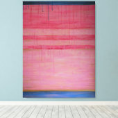 ホットピンクとネイビー抽象芸術1 - Canvas Print キャンバスプリント (インサイチュ (ウッドフロア))