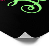 ホットピンクとネオングリーンのマーメイド専用ゾーン ポスター (角)