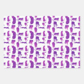 ホットピンクとパープルライオンズタイガース ラッピングペーパーシート (正面2)