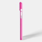 ホットピンクとピンクのモノグラムストライプ Case-Mate iPhoneケース (裏面 / 左)