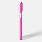 ホットピンクとピンクのモノグラムストライプ Case-Mate iPhoneケース (裏面 / 右)