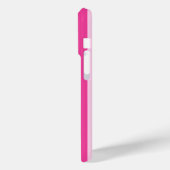ホットピンクとピンクのモノグラムストライプ Case-Mate iPhoneケース (裏面 / 左)