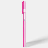 ホットピンクとピンクのモノグラムストライプ Case-Mate iPhoneケース (裏面 / 左)