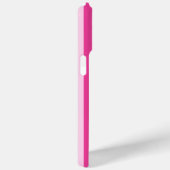 ホットピンクとピンクのモノグラムストライプ Case-Mate iPhoneケース (裏面 / 右)