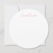 ホットピンクとピーチのリバーブ丸いノートカード サンキューカード (裏面)