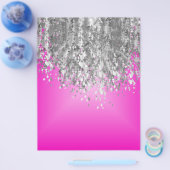 ホットピンクとフェイクグリッター チラシ (シングル)