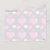 ホットピンクとブラックのハートバレンタイン·ラブ·パット シーズンポストカード (裏面)