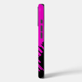 ホットピンクとブラックのパターンデザイン Case-Mate iPhoneケース (裏面 / 左)