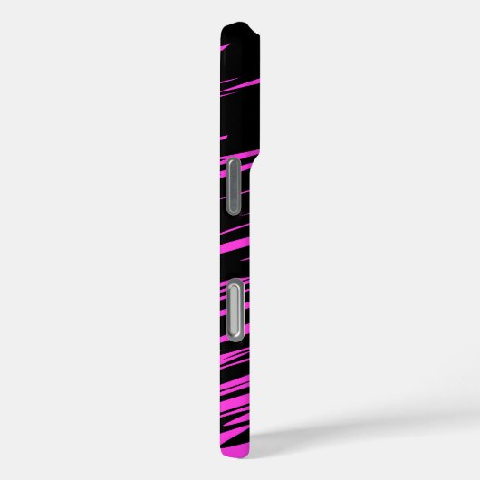 ホットピンクとブラックのパターンデザイン Case-Mate iPhoneケース (裏面 / 右)