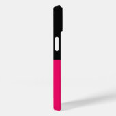 ホットピンクとブラックカラーブロック Case-Mate iPhoneケース (裏面 / 右)