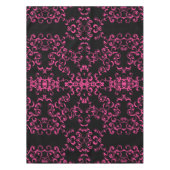 ホットピンクとブラックスワールゴシック結婚ズ テーブルクロス (正面)