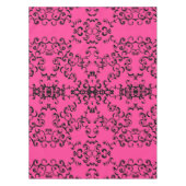 ホットピンクとブラックスワールゴシック結婚ズ テーブルクロス (正面)