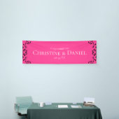 ホットピンクとブラックスワールゴシック結婚ズ 横断幕 (トレードショー)