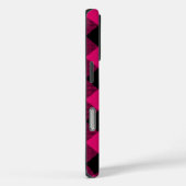 ホットピンクとブラックバッファローパーソナライズされたプレイド Case-Mate iPhoneケース (裏面 / 右)