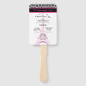 ホットピンクとブラックパリキンセアニェラプログラム ハンドファン (正面)