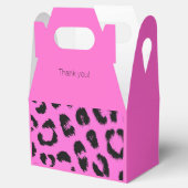 ホットピンクとブラックヒョウのプリント フェイバーボックス (オープン)